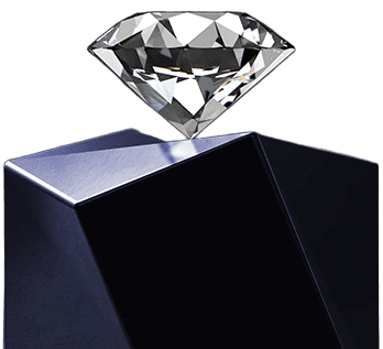 Diamond on pedestal
